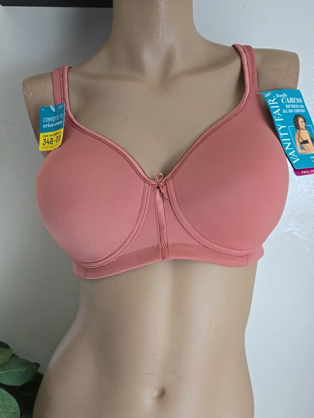 Vanity Fair Soft Cup Wireless Bra - Dusty Rose Pink